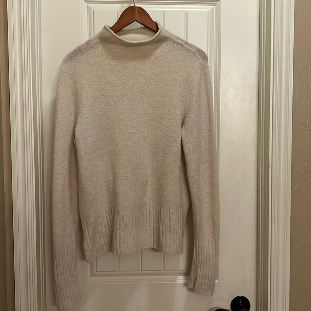 Madewell M cream colored sweater